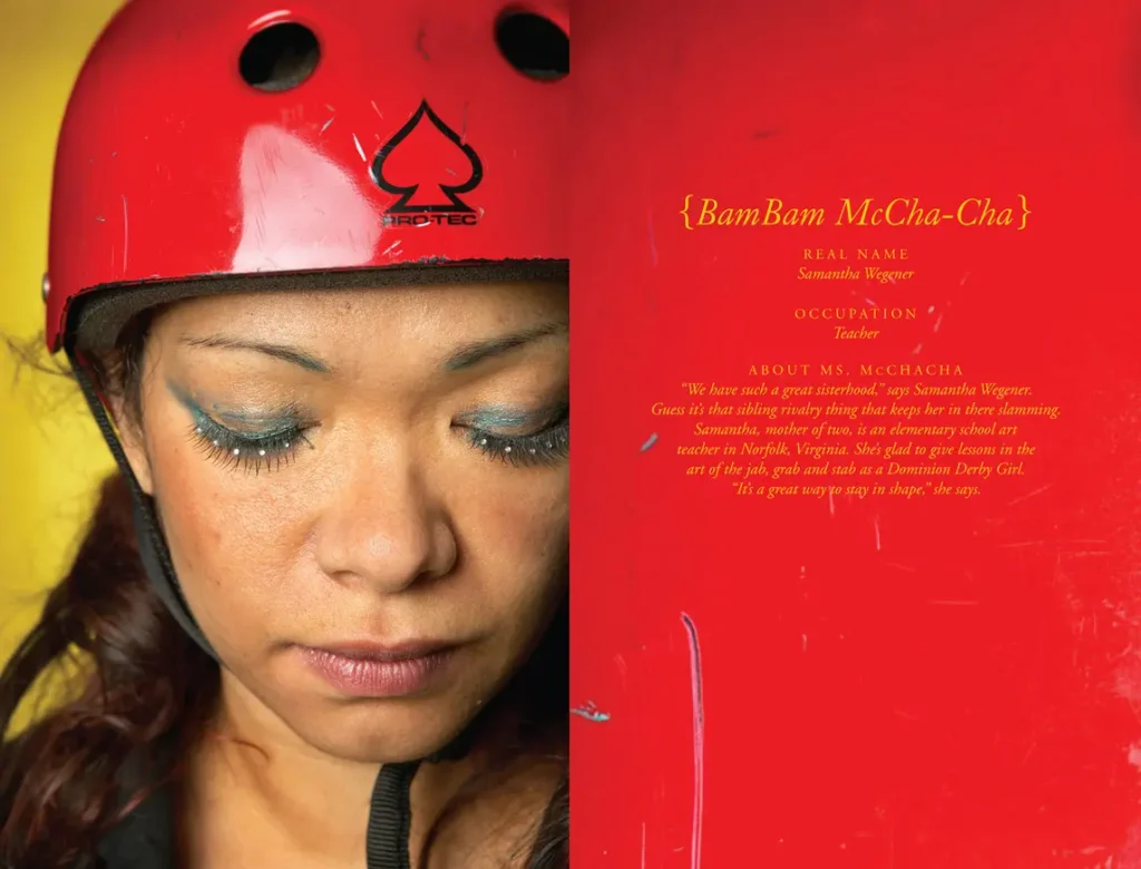 Glen McClure's portrait of BamBam McCha-Cha, one of the Dominion Derby Girls